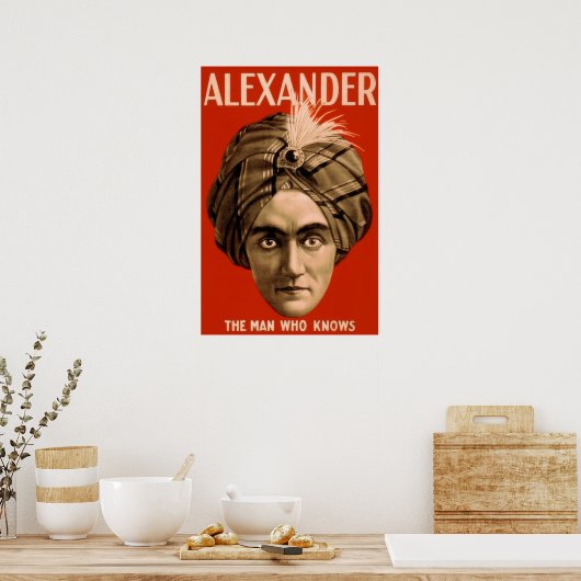 Alexander "Het Man dat weet" (het Poster) Poster (Keuken)