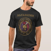 Alexander het symbool van de grote oude gevechten t-shirt (Voorkant)