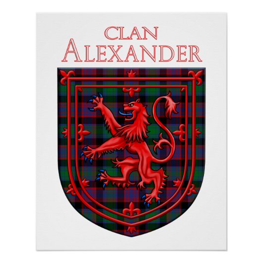 Alexander Hunting Tartan Scottish Pset Perfect Poster (Voorkant)