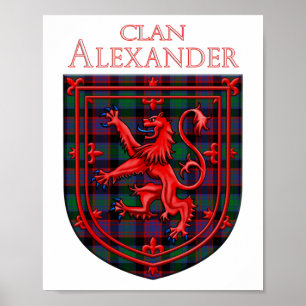 Alexander Hunting Tartan Scottish Pset Poster