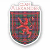 Alexander Hunting Tartan Scottish Pset Sticker (Voorkant)