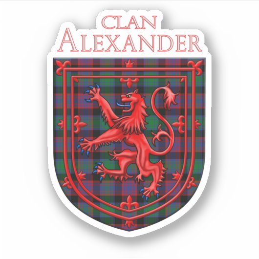 Alexander Hunting Tartan Scottish Pset Sticker (Voorkant)