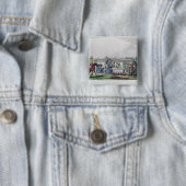 Alexander I en Napoleon Vierkante Button 5,1 Cm (In situ)
