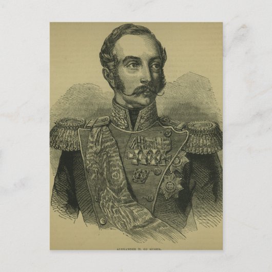 Alexander II van Rusland Briefkaart (Voorkant)
