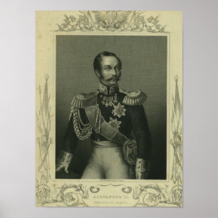 Alexander II van Rusland Poster