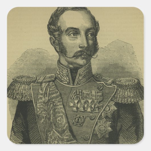 Alexander II van Rusland Vierkante Sticker (Voorkant)