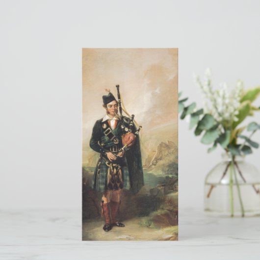 Alexander Johnston - Piper aan Queen Victoria Feestdagenkaart (Staand voorkant)