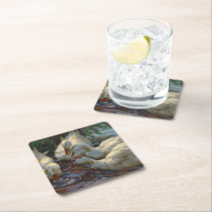  Alexander Koester Vier Eenden bij de Pond Kartonnen Onderzetters