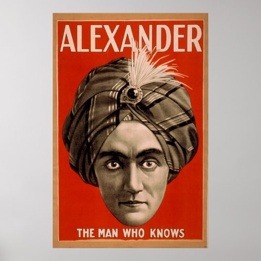 ALEXANDER Magicische illusionist VAUDEVILLE Poster (Voorkant)