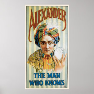 Alexander ~ Mentalist Physic  Magic Ad Poster