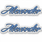 Alexander Name blue Aufkleber Sticker Stickerset (Voorkant)
