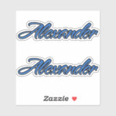 Alexander Name blue Aufkleber Sticker Stickerset (Vel)