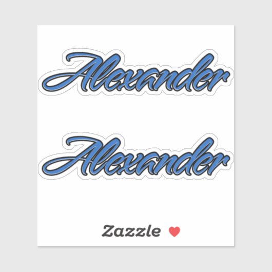 Alexander Name blue Aufkleber Sticker Stickerset (Vel)