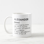 Alexander name, Editable name, Custom name Koffiemok (Links)