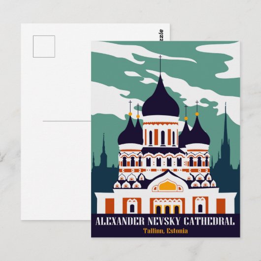 Alexander Nevsky Cathedral, Tallinn, Estland Briefkaart (Voorkant / Achterkant)