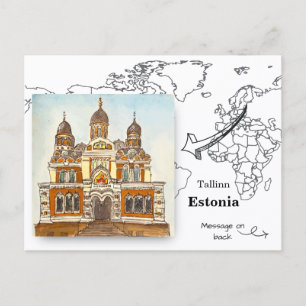 Alexander Nevsky-kathedraal, Tallinn Estland Briefkaart