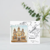 Alexander Nevsky-kathedraal, Tallinn Estland Briefkaart (Staand voorkant)