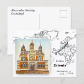 Alexander Nevsky-kathedraal, Tallinn Estland Briefkaart (Voorkant / Achterkant)
