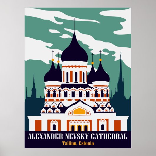 Alexander Nevsky-kathedraal, Tallinn, Estland Poster (Voorkant)