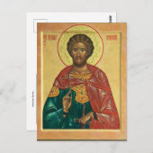 Alexander Nevsky Orthodox Christelijk Icoon Briefkaart (Voorkant / Achterkant)