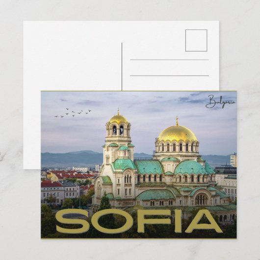 Alexander Nevsky Sofia, Bulgarije vintage cadeaus Briefkaart (Voorkant / Achterkant)