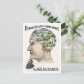 Alexander Phrenology Lezing Advertentie Briefkaart (Staand voorkant)