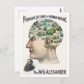 Alexander Phrenology Lezing Advertentie Briefkaart (Voorkant / Achterkant)