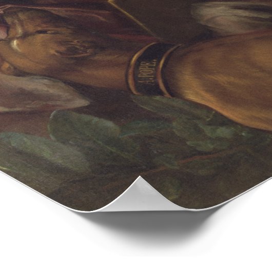 Alexander Pope and his dog, Bounce, c.1718 Poster (Hoek)