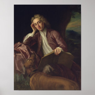 Alexander Pope and his dog, Bounce, c.1718 Poster