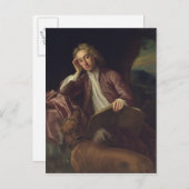 Alexander Pope en zijn hond, Bounce, c.1718 Briefkaart (Voorkant / Achterkant)