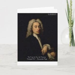 Alexander Pope "Kunst versus Geest" Wijsheid Citaa Kaart