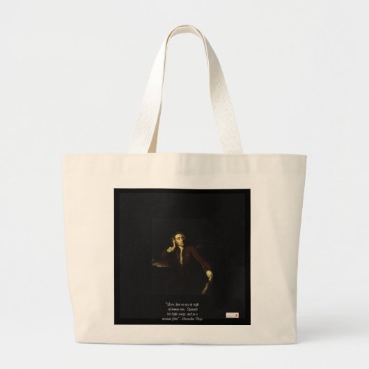 Alexander Pope "Love Free As Air" Sustanable Bag Grote Tote Bag (Voorkant)