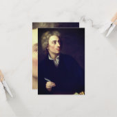 Alexander Pope (portret van Michael Dahl, c. 1727) Kaart (Voorkant / Achterkant in situ)