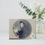 Alexander Pushkin op Work, 1899 Briefkaart (Staand voorkant)