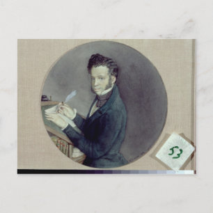 Alexander Pushkin op Work, 1899 Briefkaart