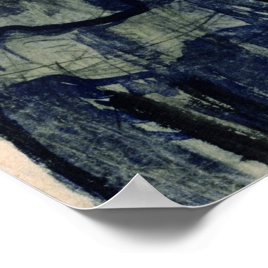 Alexander Pushkin over de Neva-bank Poster (Hoek)