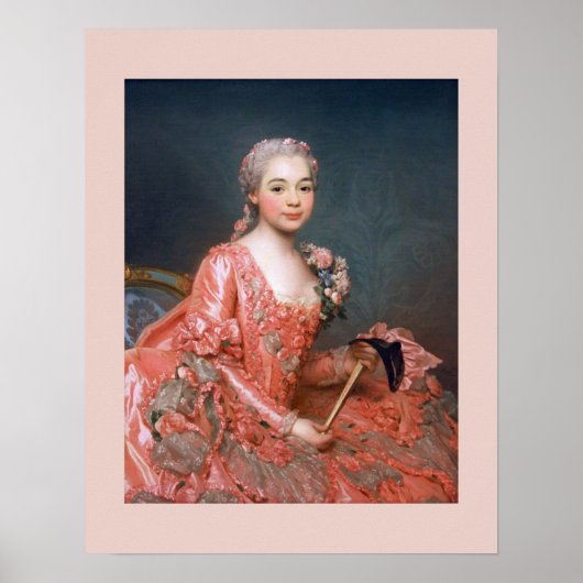 Alexander Roslin – Baroness de Neubourg-Cromière Poster (Voorkant)