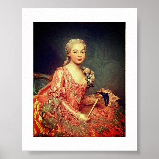 Alexander Roslin – Baroness de Neubourg-Cromière Poster (Voorkant)