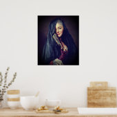 Alexander Roslin - De dame met een ventilator Poster (Keuken)