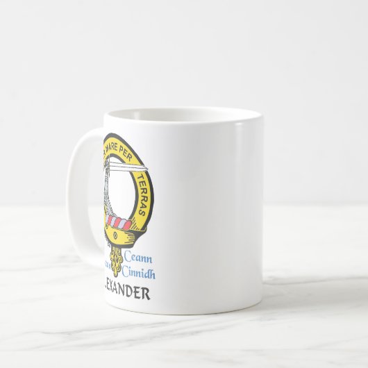 ALEXANDER Scottish Clan Crest Mok (Voorkant links)