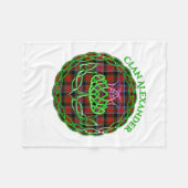 Alexander Scottish Tartan Celtic Thistle Fleece Deken (Voorkant (Horizontaal))
