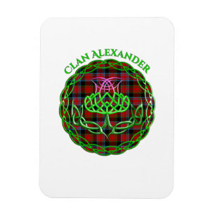 Alexander Scottish Tartan Celtic Thistle Magneet