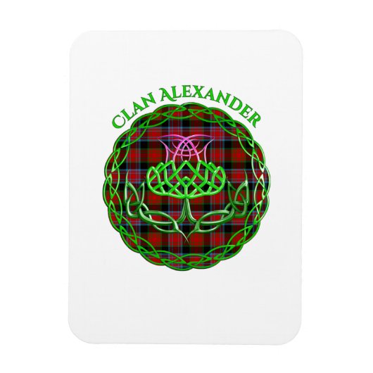 Alexander Scottish Tartan Celtic Thistle Magneet (Verticaal)