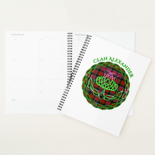 Alexander Scottish Tartan Celtic Thistle Planner (Display)