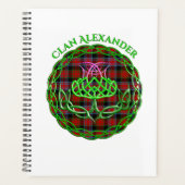 Alexander Scottish Tartan Celtic Thistle Planner (Voorkant)