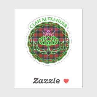 Alexander Scottish Tartan Celtic Thistle Sticker