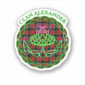 Alexander Scottish Tartan Celtic Thistle Sticker (Voorkant)