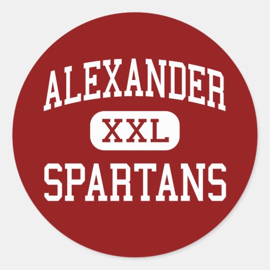 Alexander - Spartans - Middelbare school - Albany  Ronde Sticker (Voorkant)