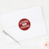 Alexander - Spartans - Middelbare school - Albany  Ronde Sticker (Envelop)