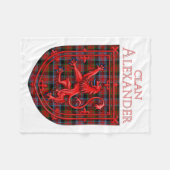 Alexander Tartan Scottish Plaid Lion Rampant Fleece Deken (Voorkant (Horizontaal))